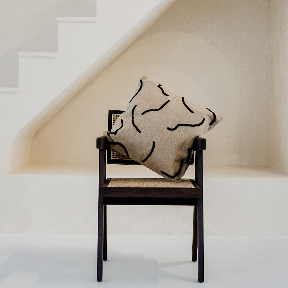 Sierkussen Boho Tufted Beige 50x50cm