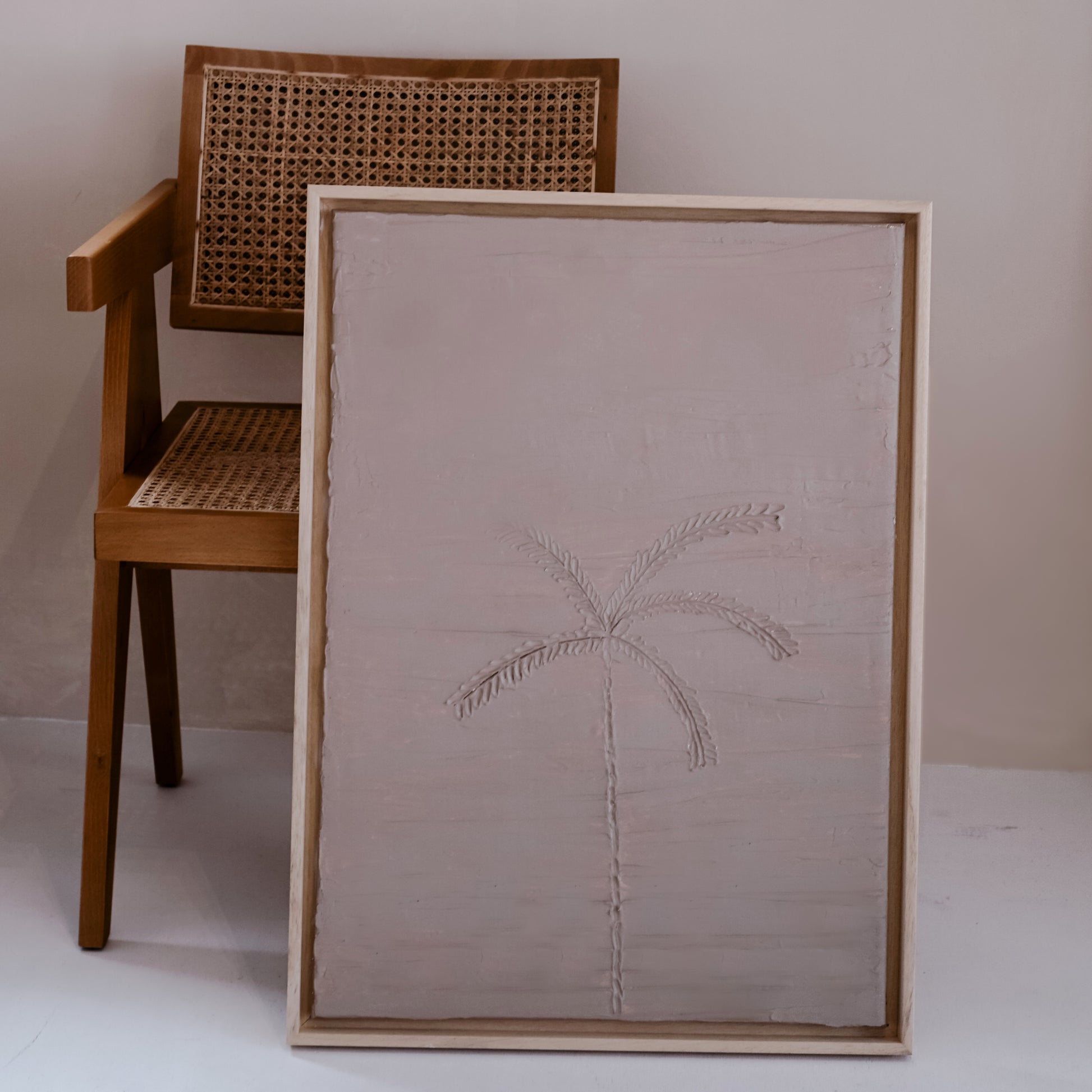 Palmboom Rustige Kunst | Boheemse Schilderij Kunst | RUMAH INTERIOR